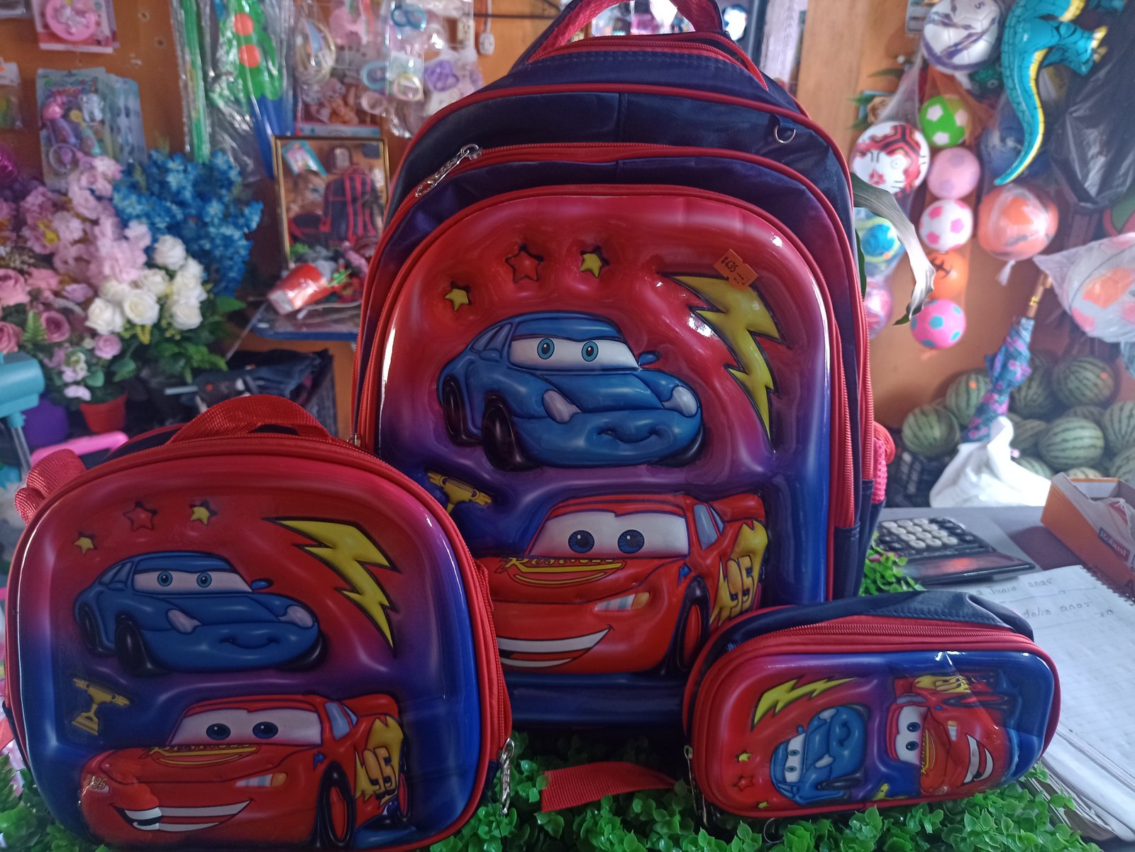 Mochila Cars con accesorios