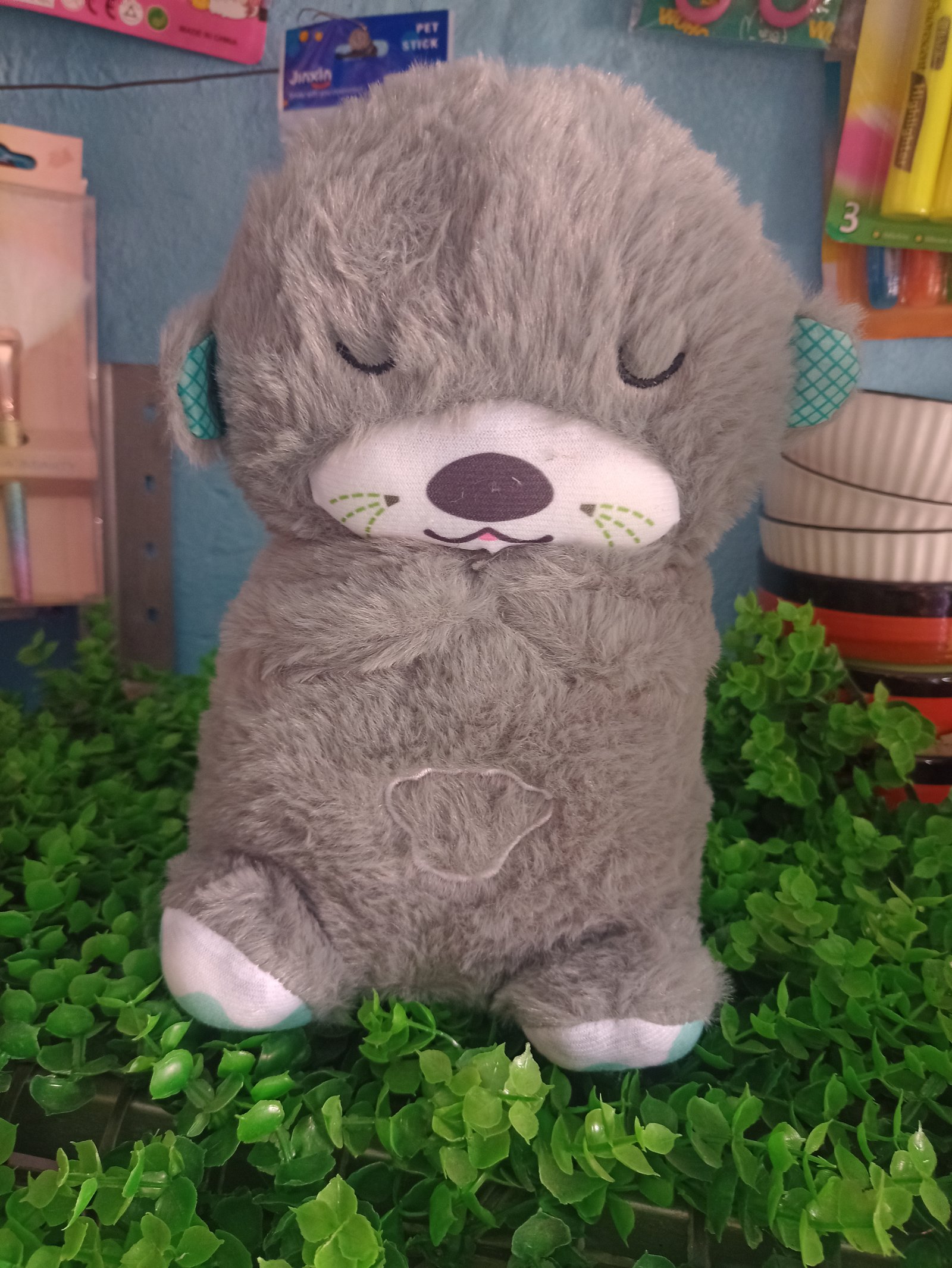 Osito antiestres gris