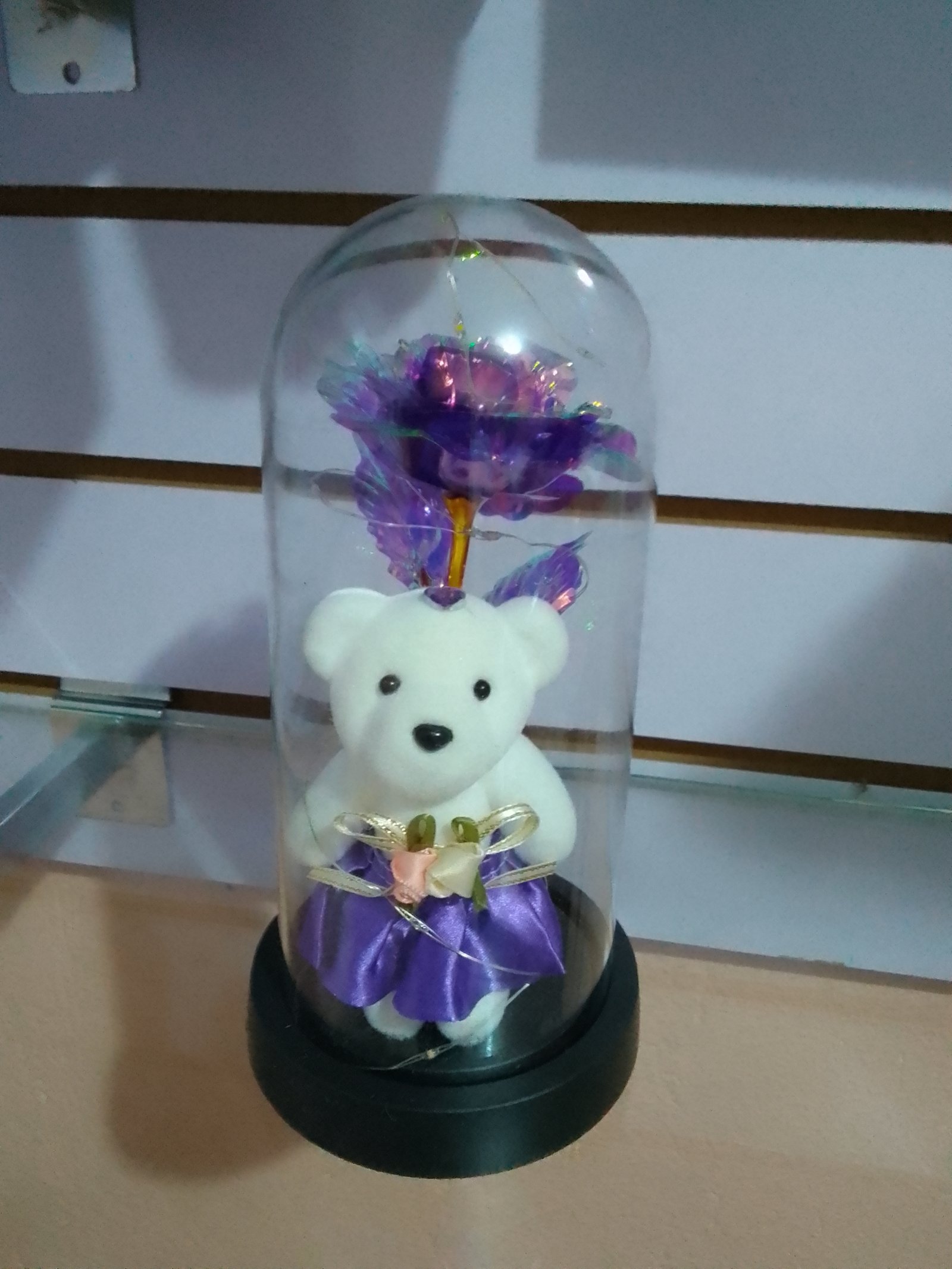 Rosa eterna encapsulada color morado