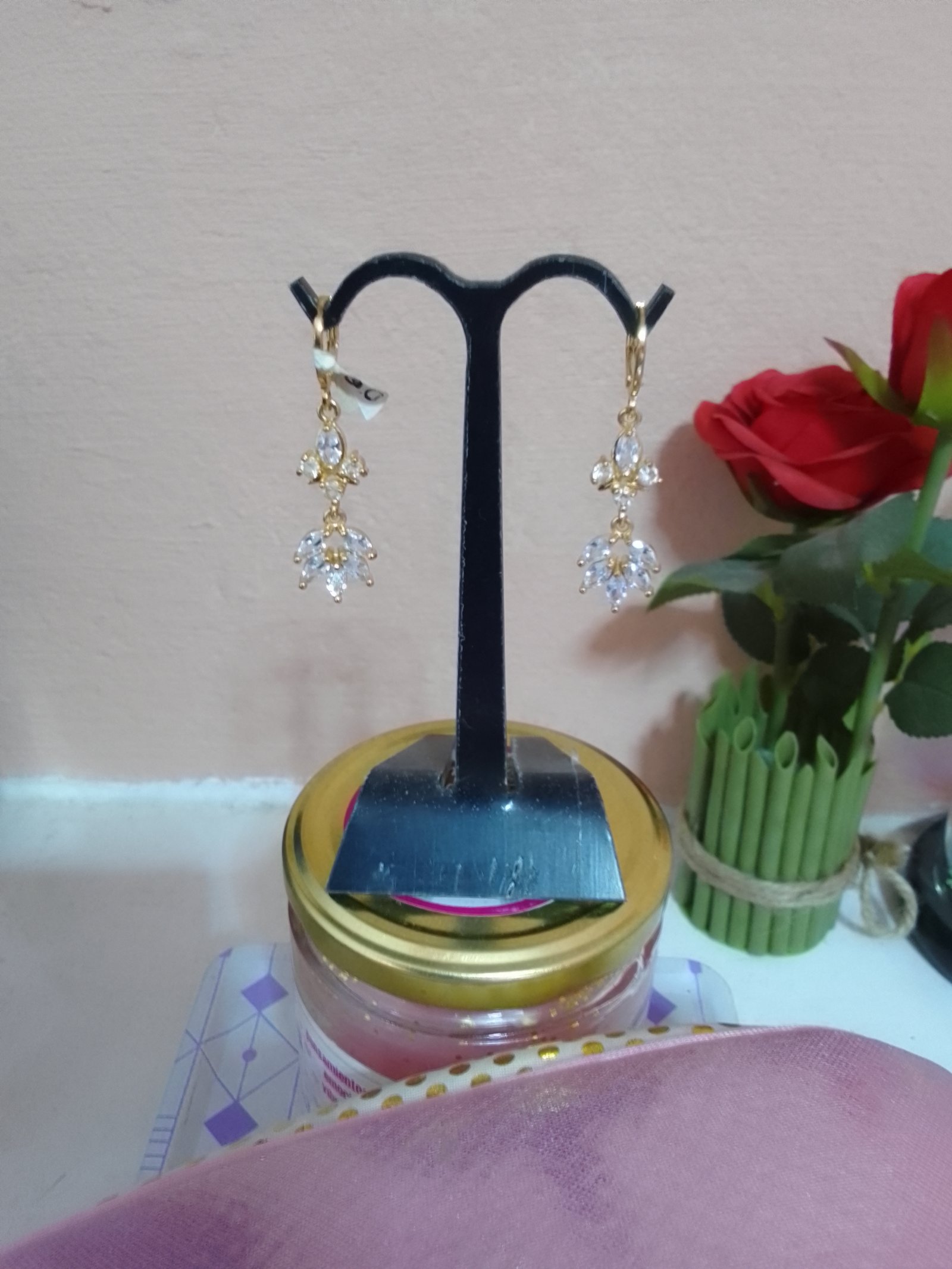 Aretes circonia transparentes