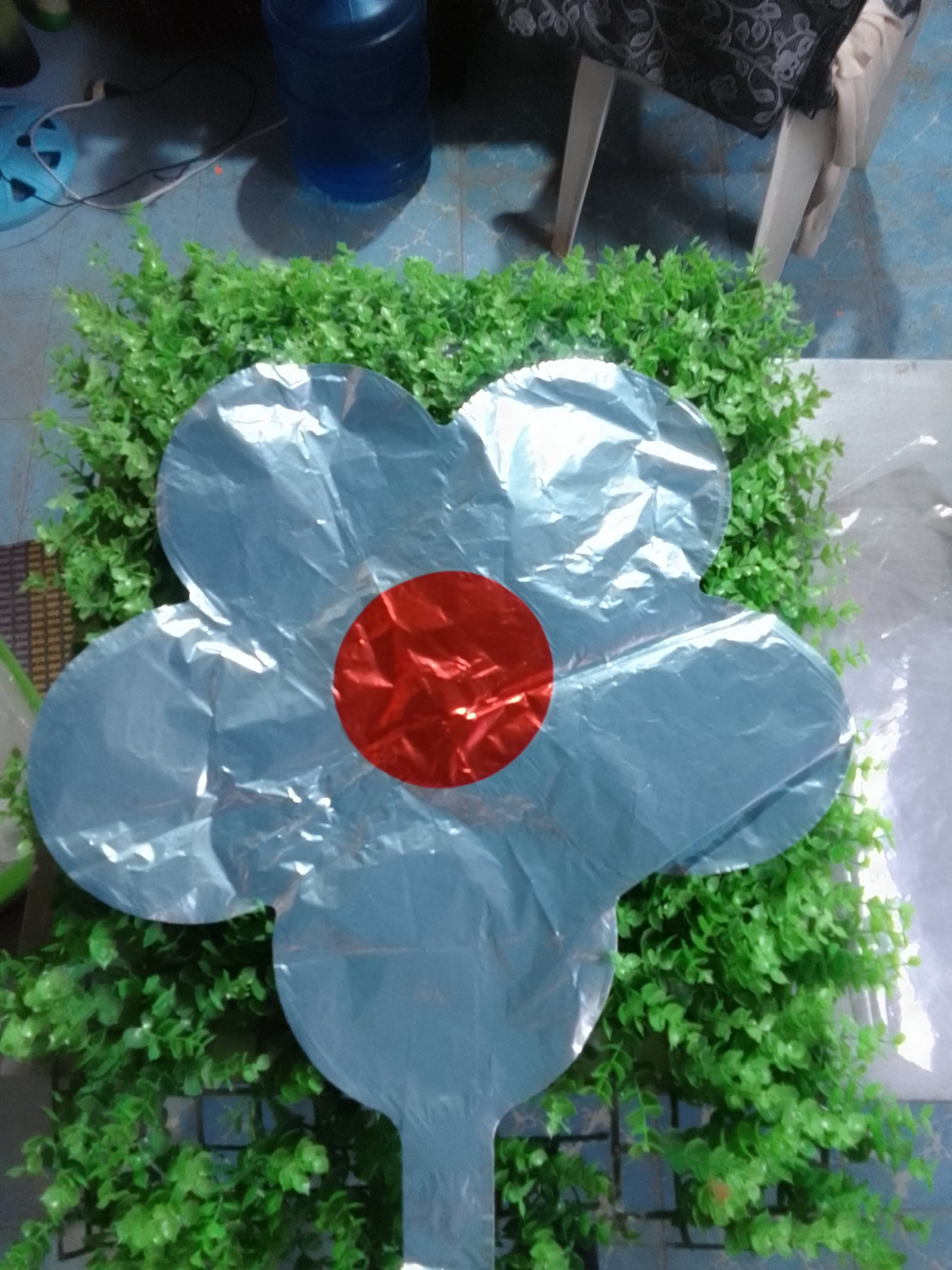 Globo flor azul claro