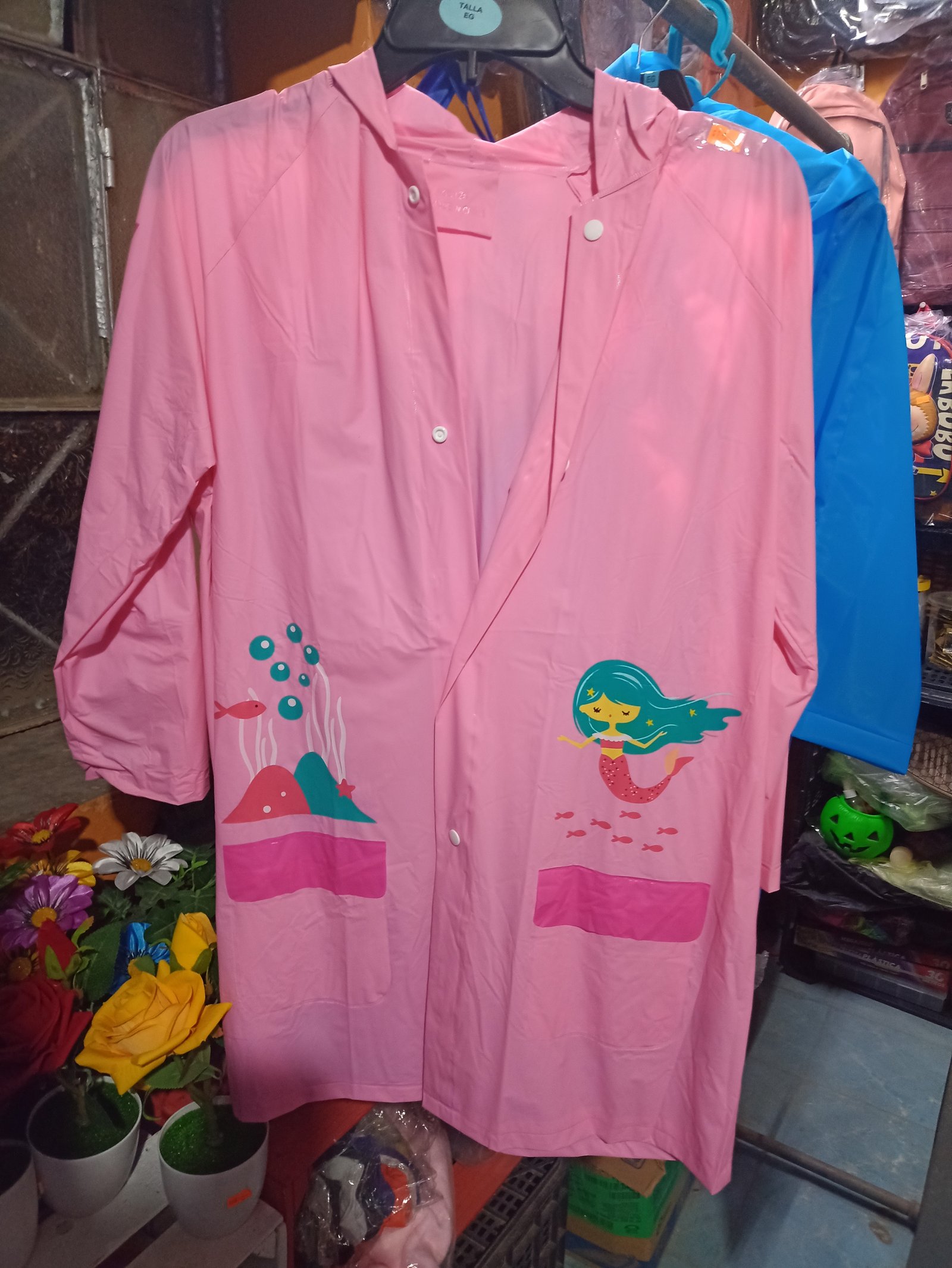 Impermeable para niña rosa