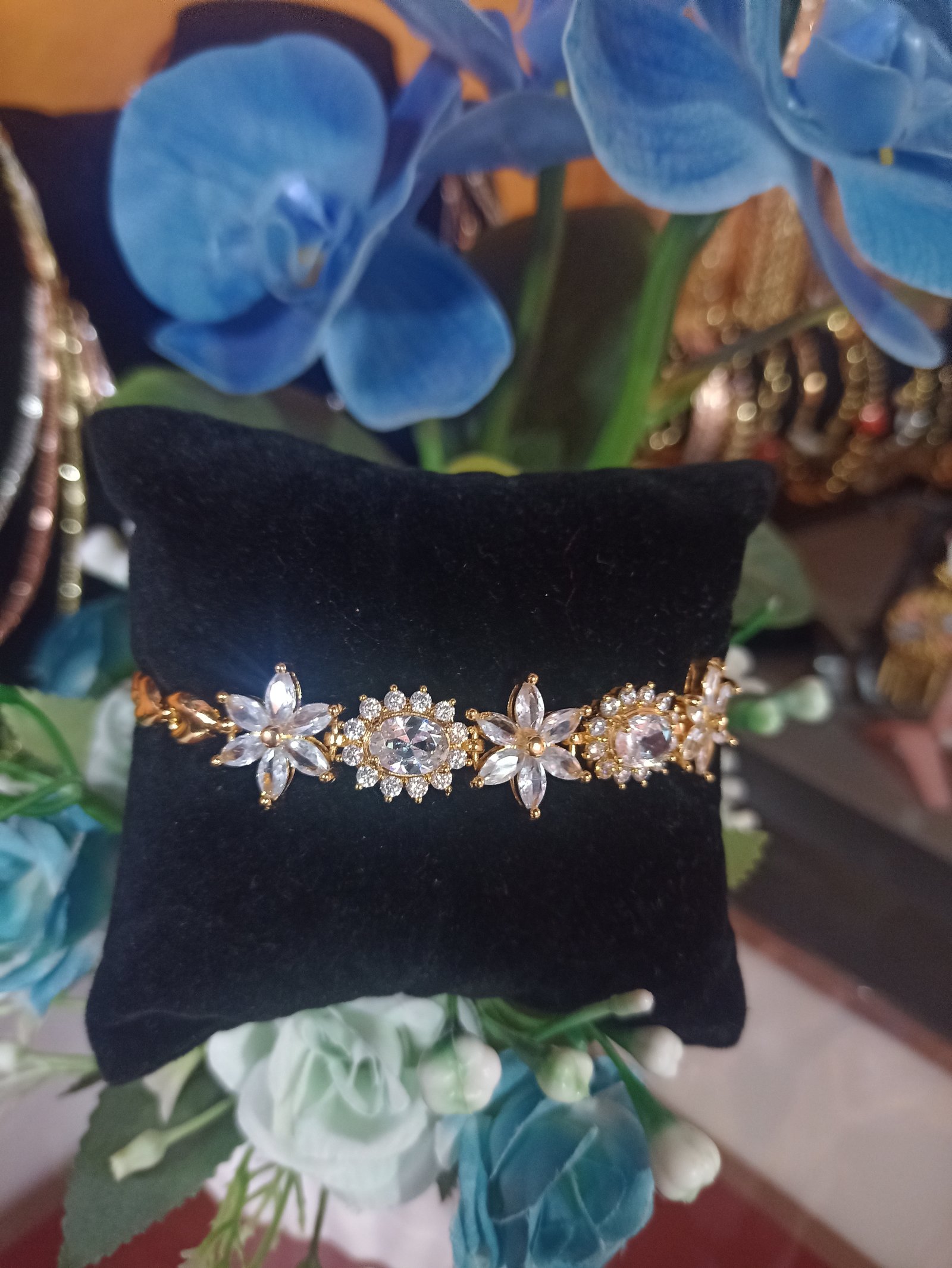 Brazalete con circonias blancas